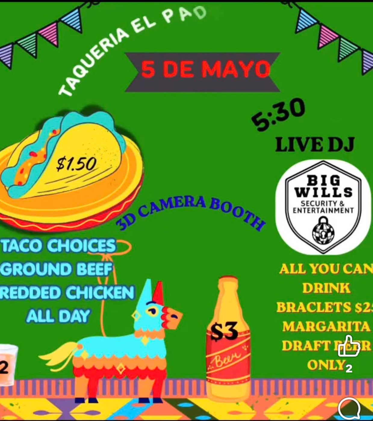 On site for a Cinco de Mayo celebration